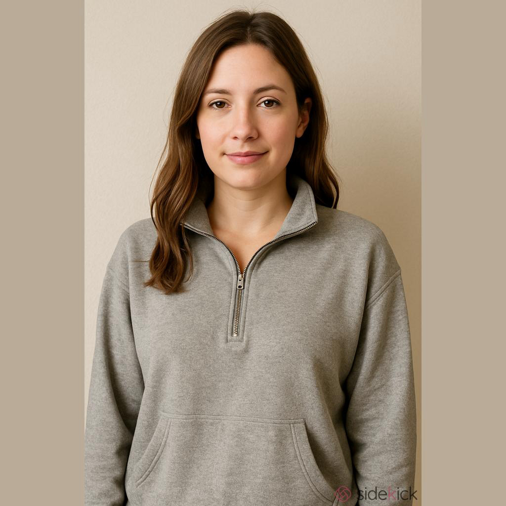 Size medium Aerie light gray quarter zip pull over sweater